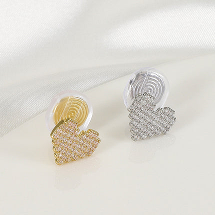 Pendientes de mariposa con diamantes de imitación sin circón perforado