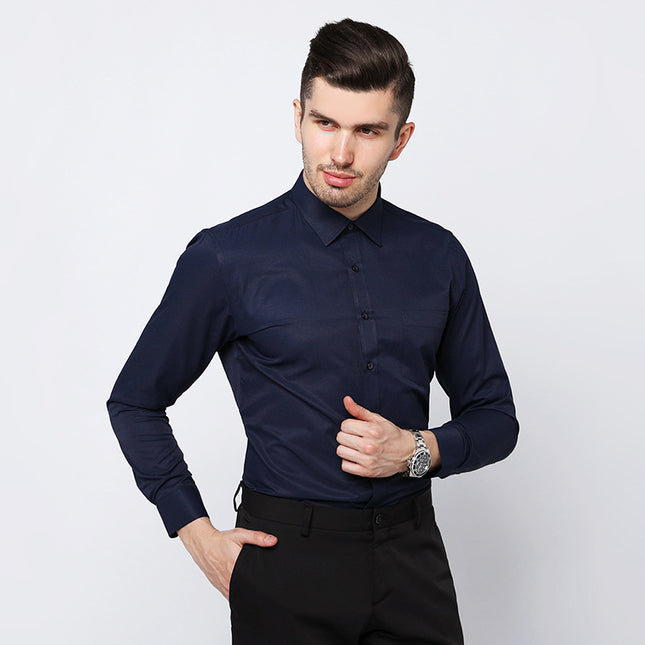 Wholesale Men's Plus Size Business Formal Autumn Career Long Sleeve Shirt