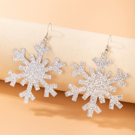 Wholesale Resin Glitter Snowflake Geometric Irregular Acrylic Earrings