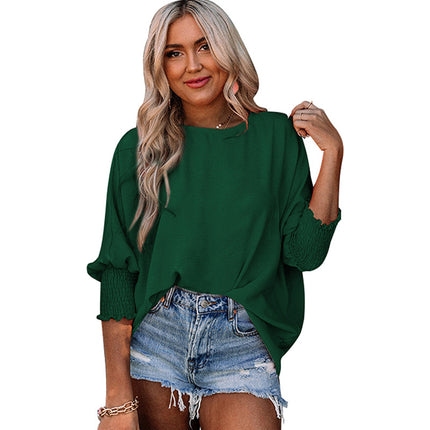 Wholesale Women's Center Sleeve Loose Solid Color Top