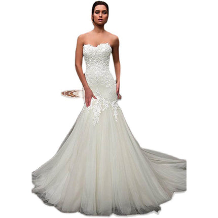 Wholesale Bridal Simple Tail Mermaid Wedding Dress