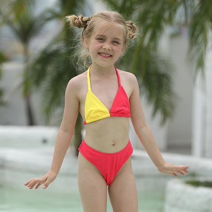 Süßer Badeanzug für Kinder, dreiteiliger Split-Bikini