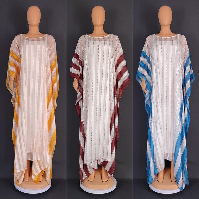 Afrikanisches Kleid Damen Mittlerer Osten Simulierte Seidenrobe