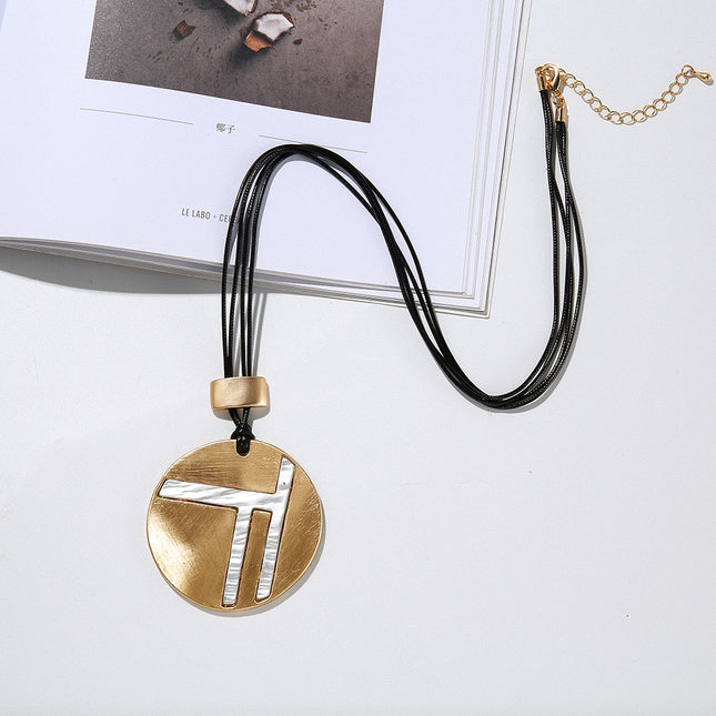 Wholesale Women's  Metal Simple Fashion Exaggerated Brushed Long Necklace