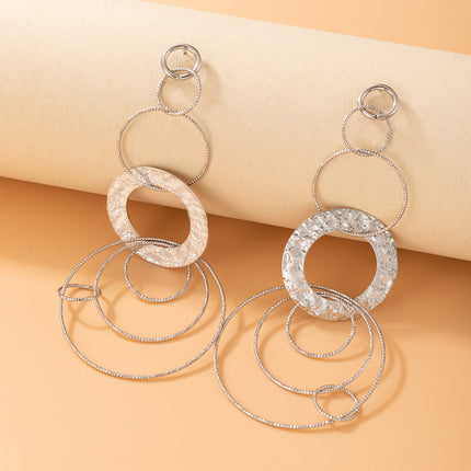 Wholesale Fashion Alloy Circle Geometric Round Earrings