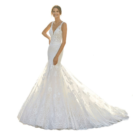 Wholesale Bridal Prime Trailing Lace Mermaid Wedding Dress