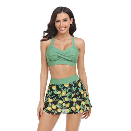 Wholesale Women's Swimsuit Mesh Skirt Two-piece Swimsuit