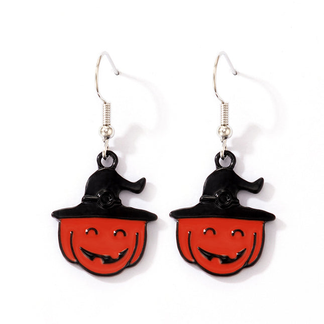 Halloween Earrings Oil Drip Horror Skull Earrings