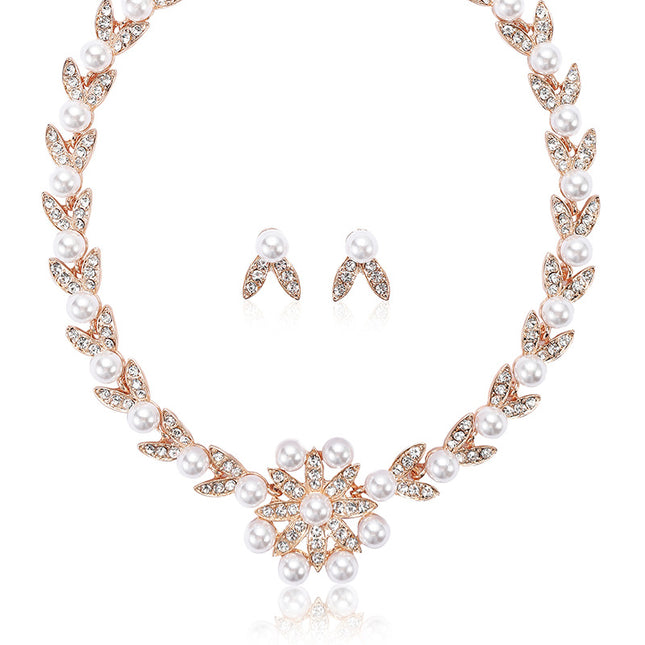 Großhandelslegierungs-Perlen-Halsketten-gesetzte Frauenstrickjacke-Ketten-Schlüsselbein-Kette