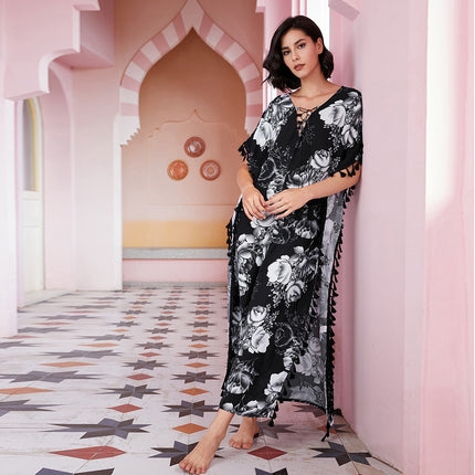 Wholeslae Muslim Homewear Pajamas Casual Robe Swing Dubai Middle East Robe Homewear