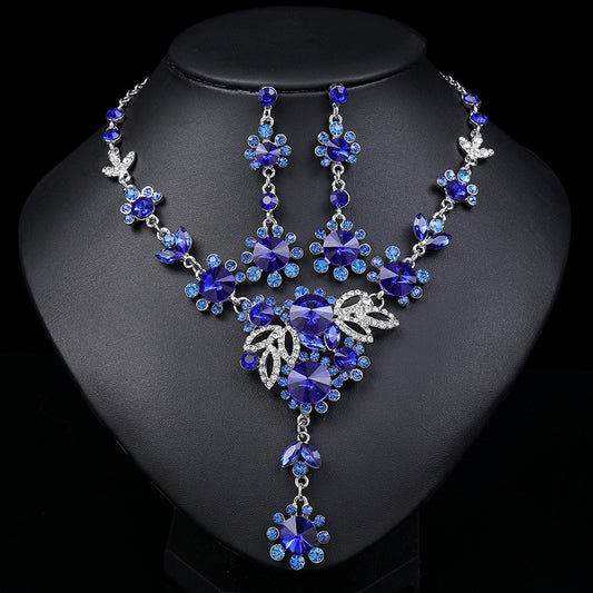 Wholesale Bridal Jewelry Necklace Earrings Set Banquet Jewelry