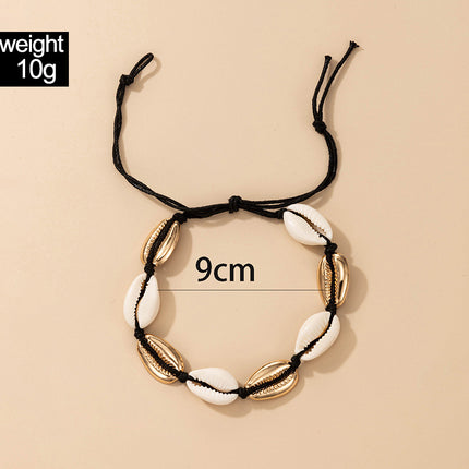 Wholesale Fashion Shell Geometric Irregular Single Layer Anklet