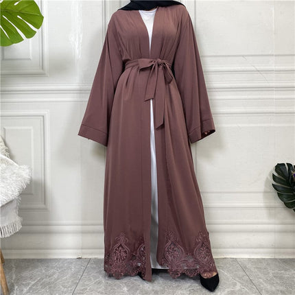Women's Embroidered Robe Turkish Casual Cardigan Long Dress