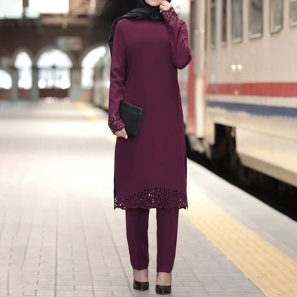 Muslimische Robenhosen für Damen, zweiteiliges Set