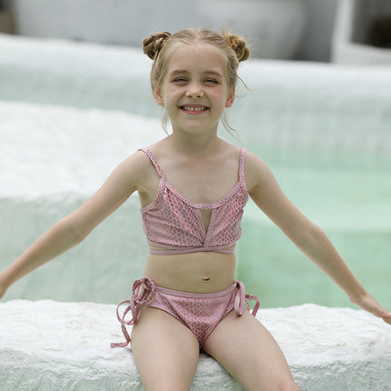 Kinder niedlicher Bikini-Mädchen-Zweiteiler-Badeanzug