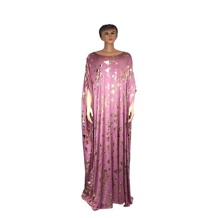 Afrikanisches großes Swing-Kleid der Großhandelsfrauen, das Robe bronziert