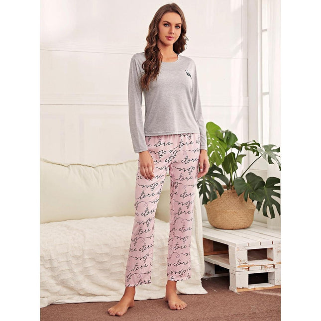 Women's Homewear Long Sleeve Home Pajamas Set