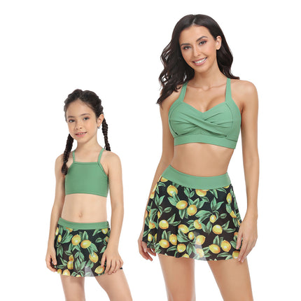 Parent-child Mesh Skirt Split Swimwear