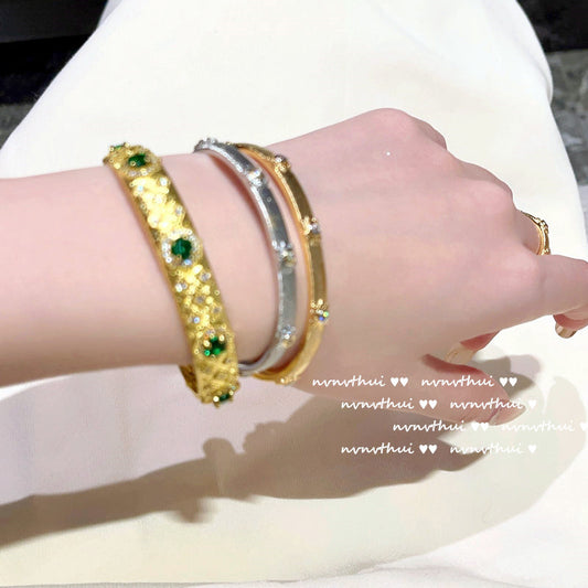 Wholesale Fashion Ladies Lace Hive 18K Gold Plated Zircon Bracelet