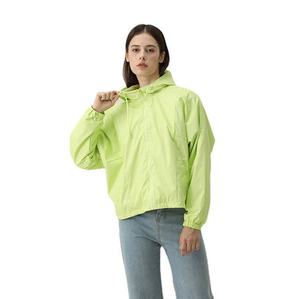 Wholesale Women's Thin Coat Hooded UV Protection Windbreaker