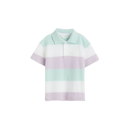 Wholesale Children's Summer Short Sleeve Striped Cotton Boys Polo Shirt