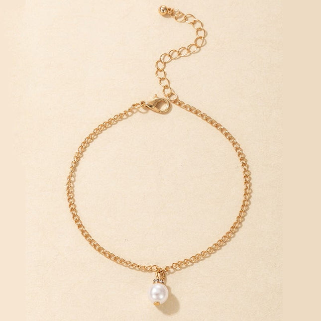 Women's Fashion Personalized Pearl Anklet