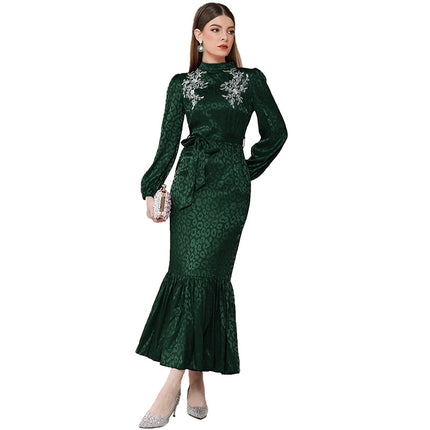 Wholesale Women's Slanting Shoulder Strapless High Waist Long Dress