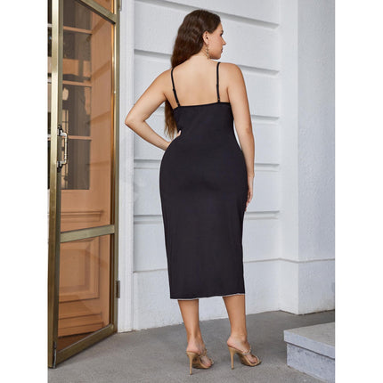 Wholesale Ladies Plus Size Ladies Camisole Backless Slim Dress