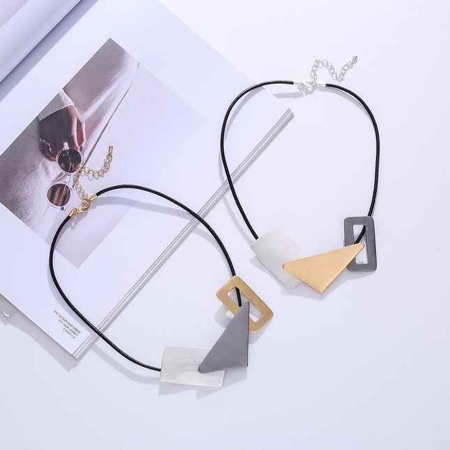 Geometrischer kreativer Entwurfs-Strickjacke-Ketten-Halsketten-Großverkauf