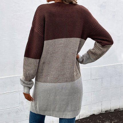 Wholesale Women's Autumn Winter Cardigan Mid-length Sweater Coat