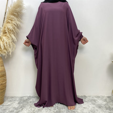 Oriente Medio Dubái Bata de manga larga de color liso para mujer