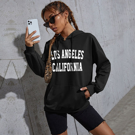 Wholesale Women's Pullover Letter Casual Sports Hooded Hoodie