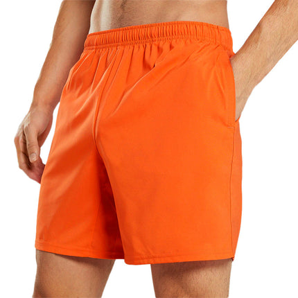 Pantalones cortos de playa de verano para hombre Pantalones cortos casuales de secado rápido de color sólido