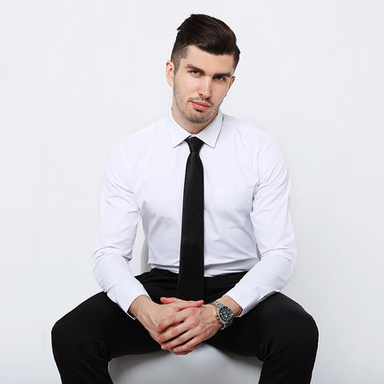 Wholesale Men's Plus Size Business Formal Autumn Career Long Sleeve Shirt