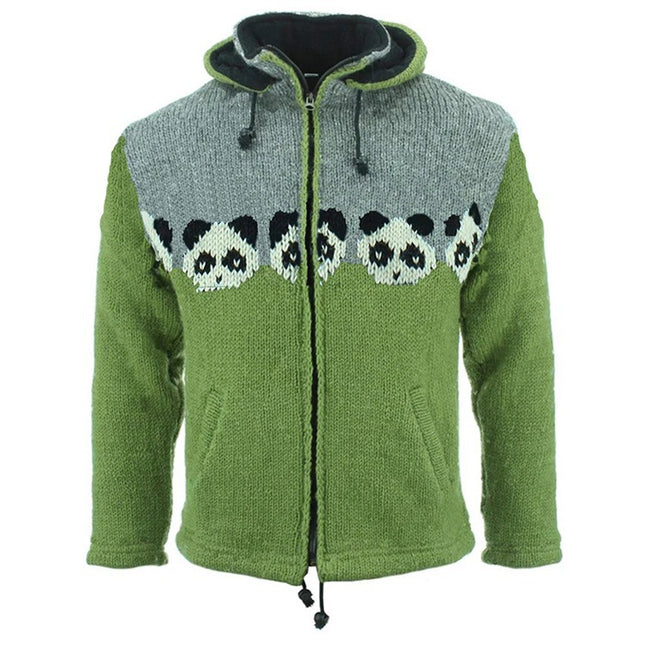 Wholesale Men's Fall Winter Long Sleeve Hooded Cardigan Sweater Jacket