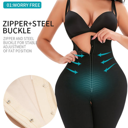 Wholesale Ladies High Waist Breasted Zipper Long Non-slip Tummy Control Waist Lift Hip Shapewear