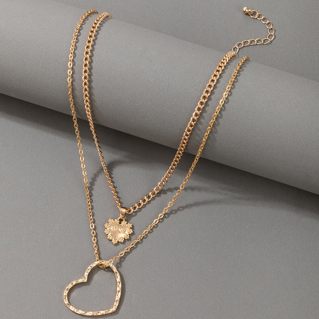 Wholesale Alphabet Love Heart-shaped Cutout Necklace