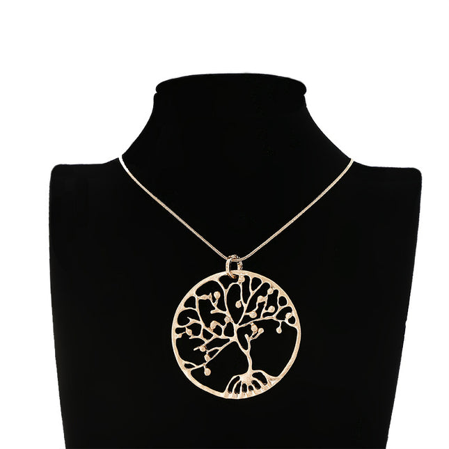 Wholesale Women's  Fashion Tree Pendant Retro Exaggerated Necklace