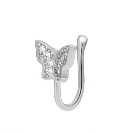 Wholesale Butterfly Flower Snake Nose Ring Fake Nose Jewelry