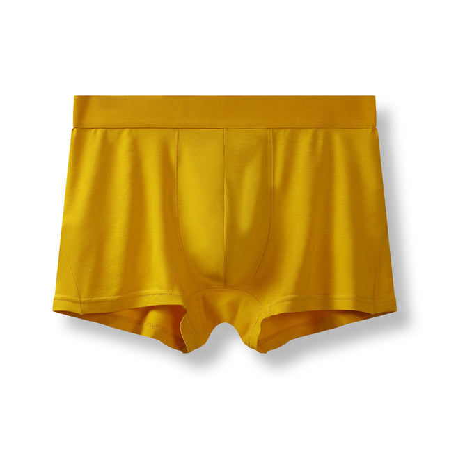 Wholesale Men's Solid Color Modal Boxer Mid Waist Oversized Underpants