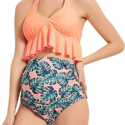 Wholesale Pregnant Two-piece Swimsuit High Waist Sexy Backless Swimsuit