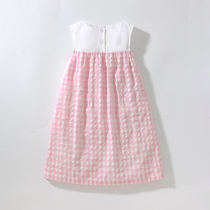 Wholesale Girls Summer Sleveeless Cute Cotton Princess Dress
