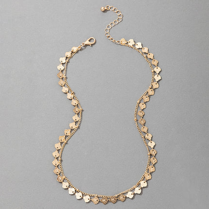 Wholesale Shell Sheet Geometric Chain Clavicle Chain Necklace