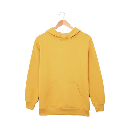 Solid Color Hooded Pocket Loose Casual Thin Hoodie