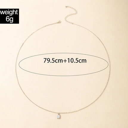 Wholesale Fashion Silver Resin Glitter Single Layer Waist Chain
