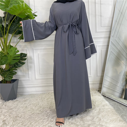 Muslimische Damen im Großhandel mit festem, übergroßem Krawattenkleid