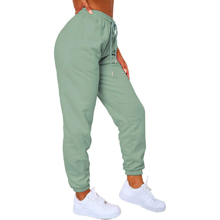 Wholesale Women's Casual Sports Tie Rope Cotton Loose Pocket Jogger