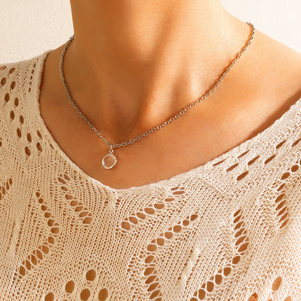 Love Imitation Zircon Rhinestone Necklace Clavicle Chain