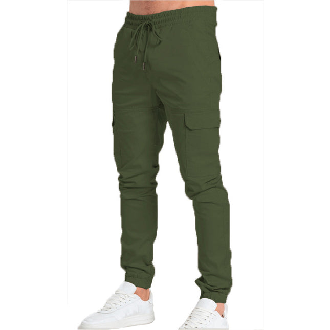 Wholesale Men's Casual Slim Fit Pants Casual Solid Color Trousers