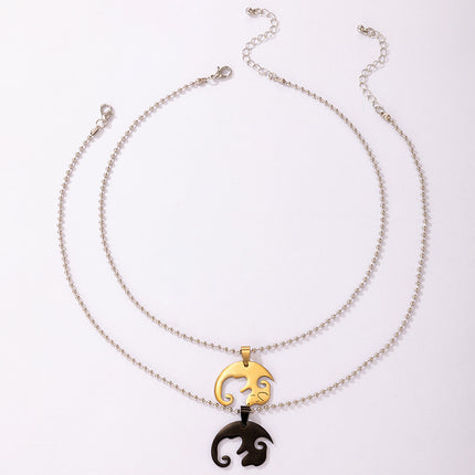 Wholesale Love Stainless Steel Animal Irregular Bead Chain Necklace